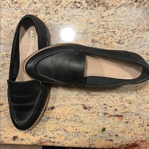 Aldo Black Leather Loafers